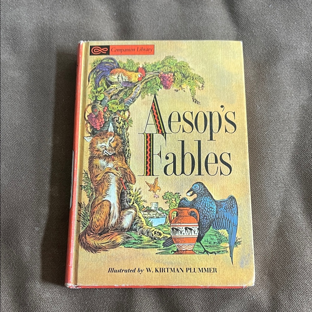 Aesop's Fables Hardcover Book - Illustrated Edition 1963